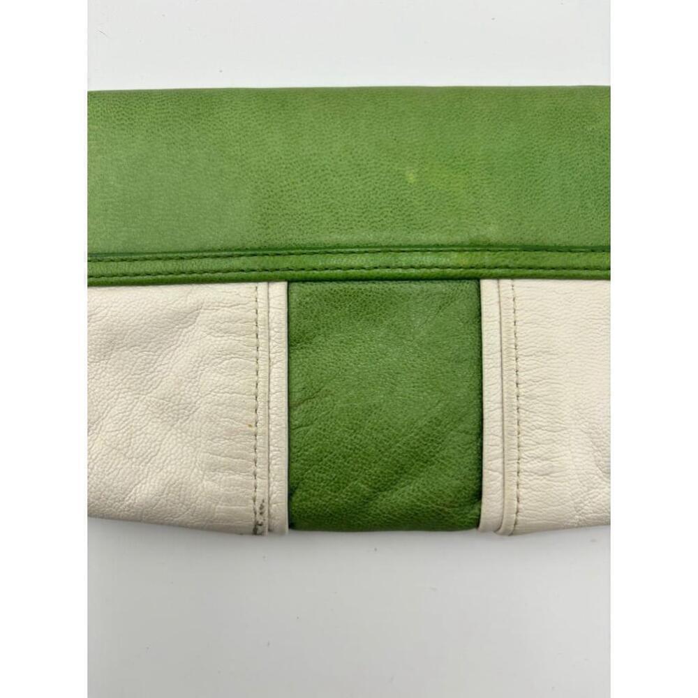 Women's Kate Spade Green and White Leather Clutch - Picture 8 of 15